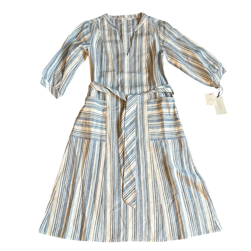 Striped Blue and White Dress